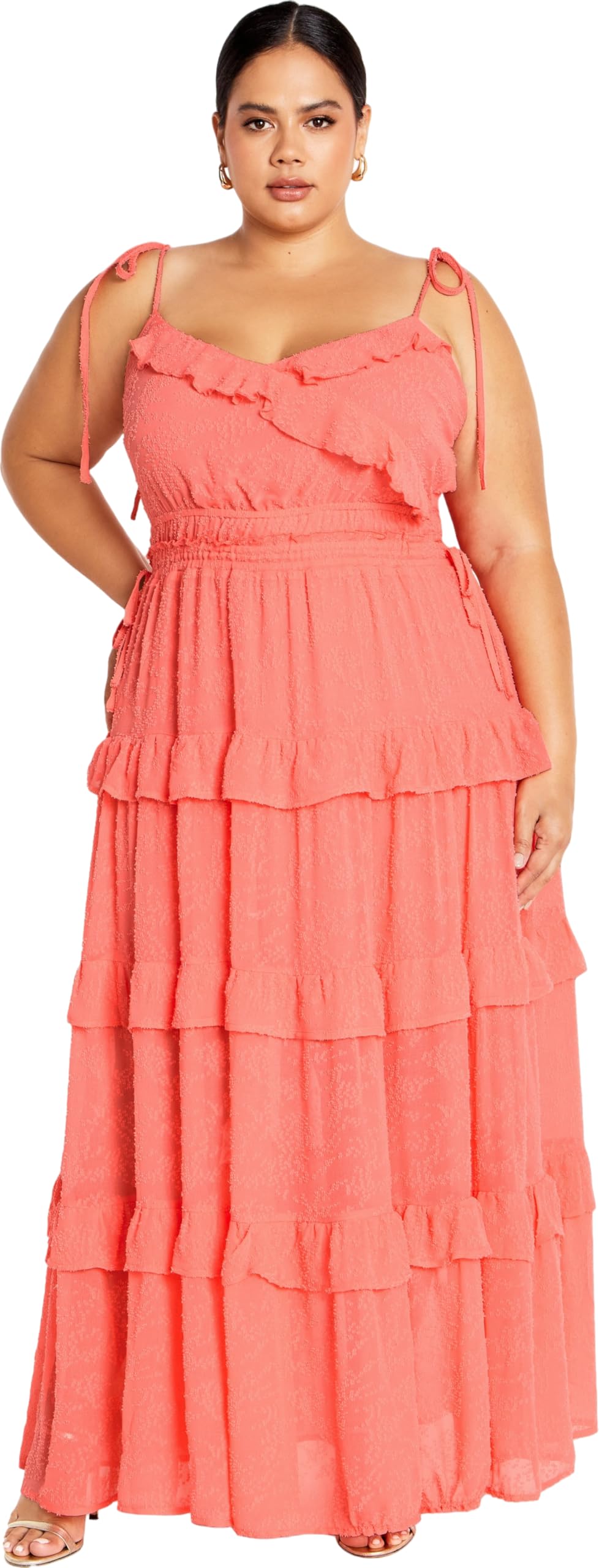 Photo 1 of City Chic Women's Plus Size Renee Dress, Calypso Coral, 16