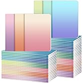 Ddaowanx Kraft Notebooks, Journals in Bulk, Lined Paper, 72 Pages, 36 Sheets, 80GSM, 8.3x5.5 Inch, A5 Size, Travel Writing Notebook for Office School Supplies (Lined-48pack, Gradient)