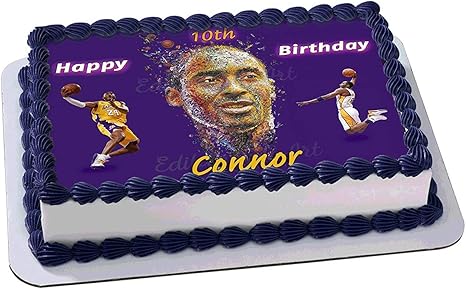 Amazon Com Kobe Bryant Lakers Edible Cake Image Topper