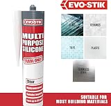 EVO-STIK Multipurpose Silicone Sealant Clear Waterproof Mould Resistant 25 Year view 5