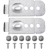 2PC DD98-01051C Dishwasher Installation Bracket Kit Compatible with Samsung DW80M DW80R Series Metal Dishwasher Side Mounting Clips Replacement Parts