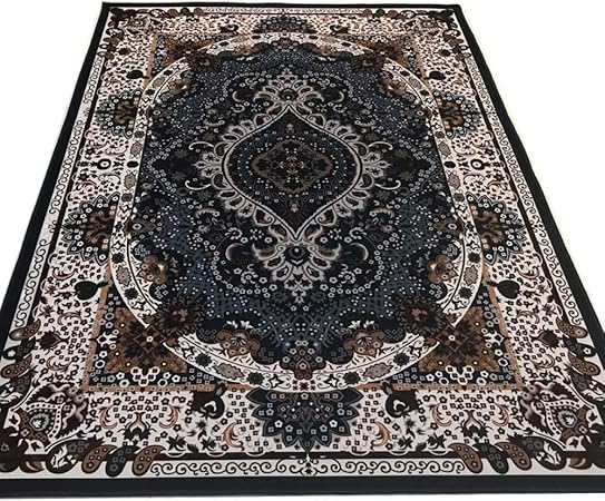 Zjmwq Tapis Bohemien Style Retro National Tapis Salon Chambre A Coucher Decoration De La Maison Bebe Tapis A Ramper Tapis De Jeu Pour Enfants Black 140 200cm Amazon Fr Cuisine Maison