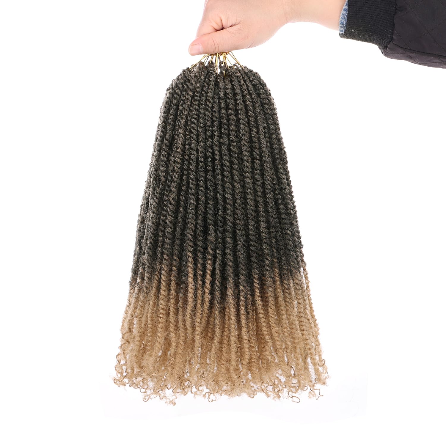 Mscat 12 Inch Micro Twist Crochet Hair - 9 Packs Pre-looped Ombre Mini Passion Senegalese Bob Braids Extensions T27# — image 1