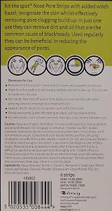 Hit The Spot Chin Forehead Pore Strips Witch Hazel Deep Cleansing Blackhead view 2