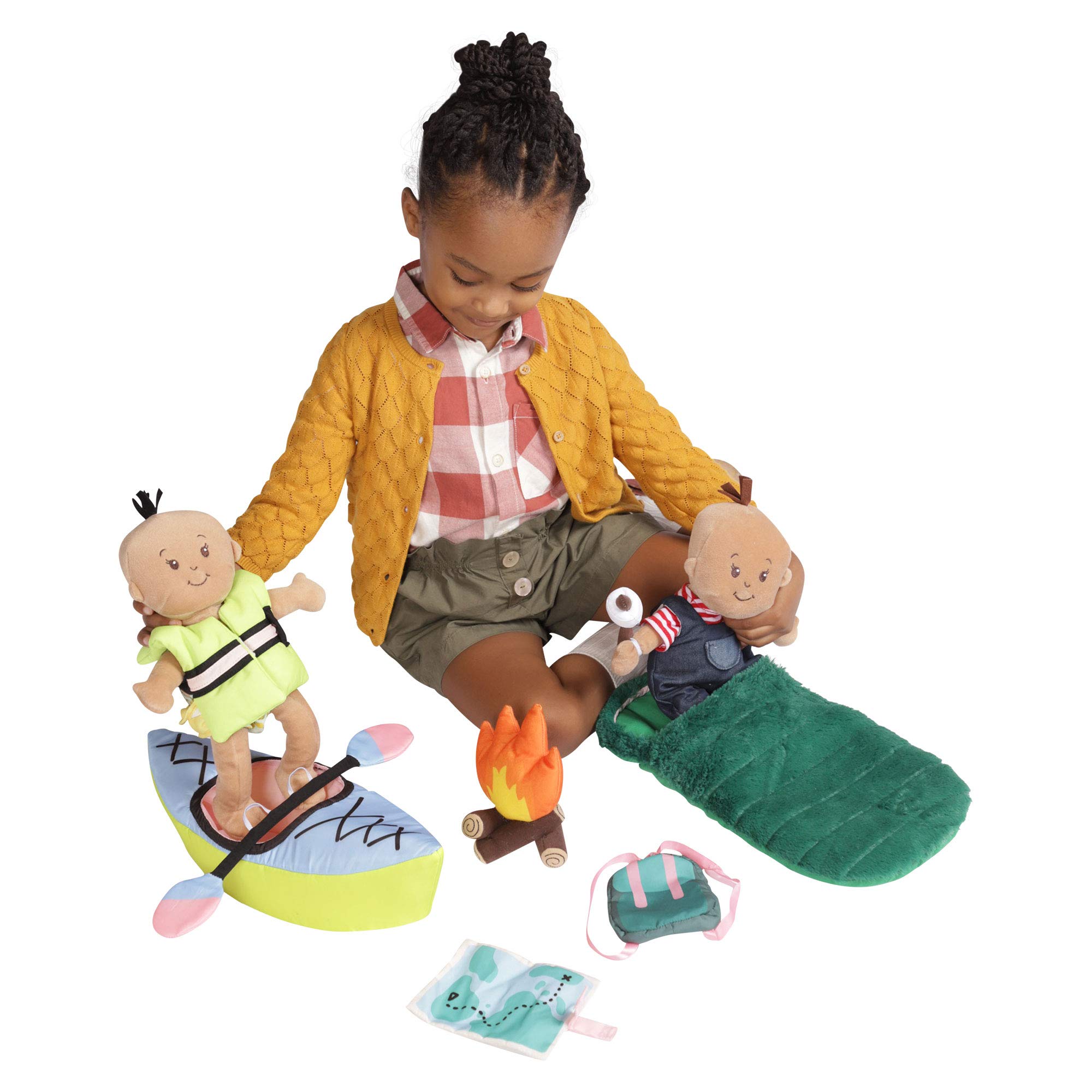 Manhattan Toy Stella Collection Happy Camper 8 Piece Baby Doll Camping Playset for 12