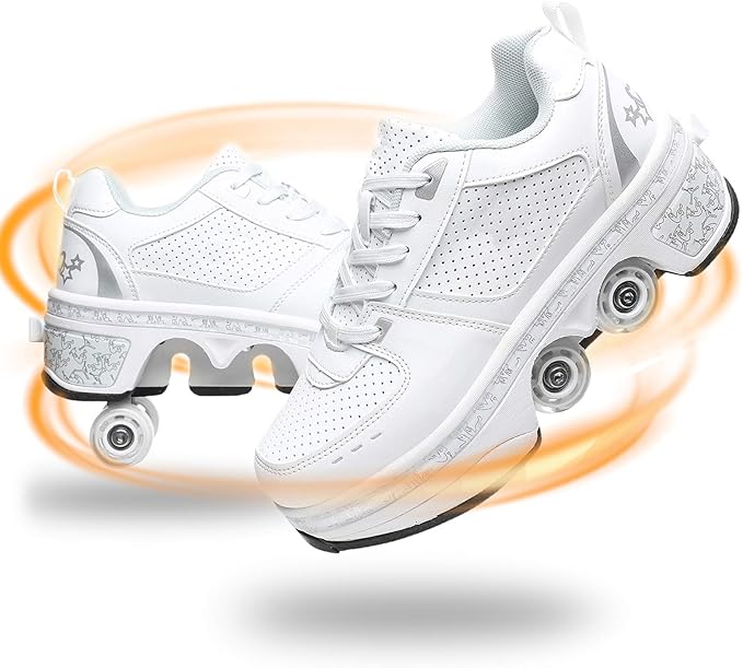 Wheels Retractable 2 In 1 Multifunctional Deformation Roller Skate For ...