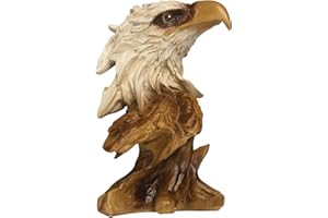 Bechivie Bald Eagle Statue, Resin Eagle Head Bust Sculpture Decor Home Office Table Mantel Shelf, Eagles Gift for Men, Husband