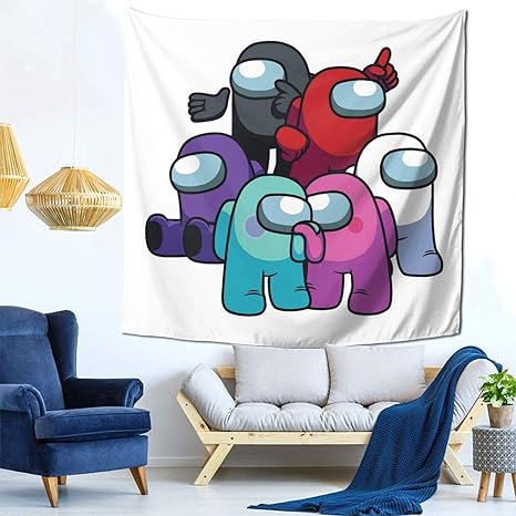 Amazon Co Jp 人狼ゲーム 宇宙人狼4 おしゃれ壁掛け 綺麗な装飾布 インテリア モダン 模様替え 部屋 窓カーテン 新居祝い 個性ギフト ホーム キッチン