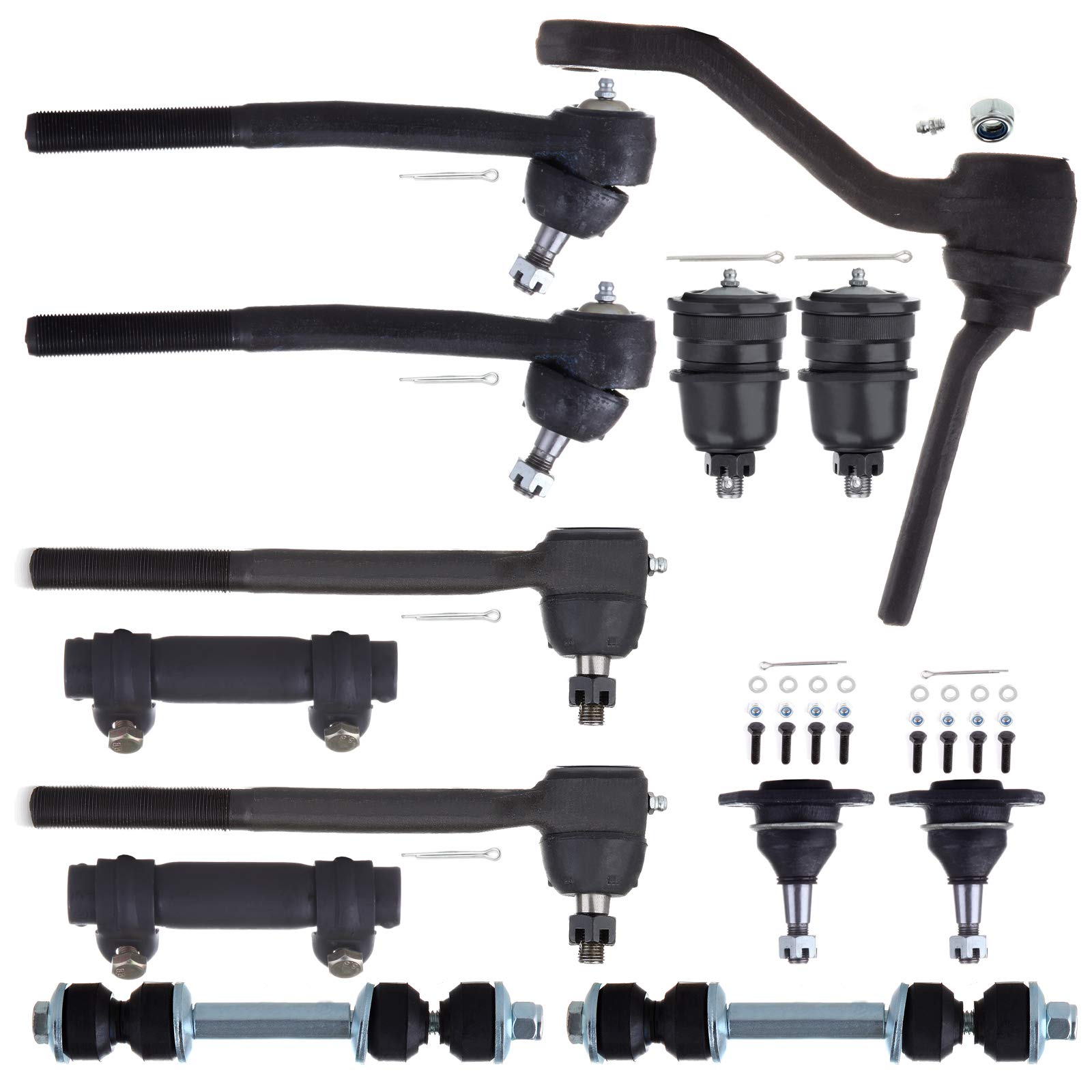 12-Piece Suspension Kit: Ball Joints, Tie Rod Ends, Center Link For Buick/Chevy/Pontiac