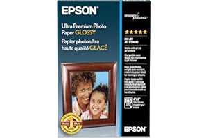 Epson S042174 Ultra premium Photo Paper Glossy, 4x6, 100 Sheets Ink