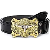 BELTROAD Western Leather Buckle Belt for Men Women Cowboy Cowgirl Country Leather Belts for Jeans Western Belts Men Christmas