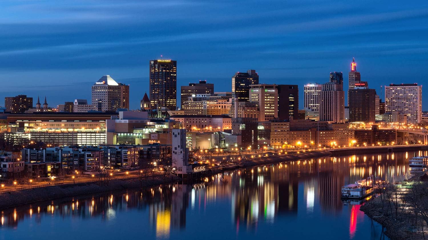 Photographs - Saint Paul Skyline Print, St. Paul, Minnesota, Mississippi River, Twin Cities, River Reflection - Travel Photography, Print, Wall Art