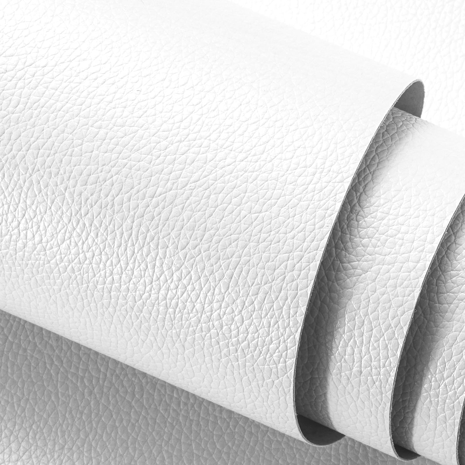 Photo 1 of Stickyart 36"x160" Matte Litchi Textured Faux Leather Removable Wallpaper White Peel and Stick Wallpaper Countertop Cabinet Furniture Refurbishment Waterproof Contact Paper for Cabinets and Drawers