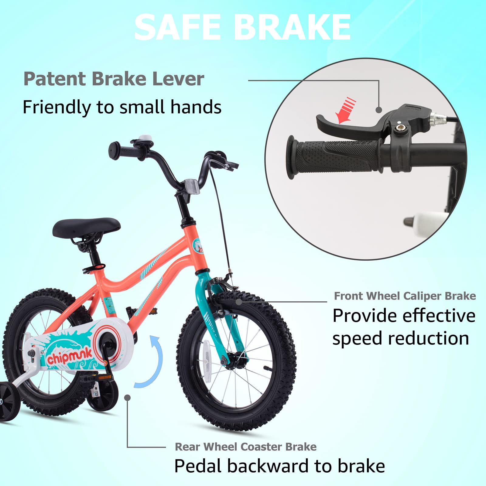 Royalbaby Summer Kids Bike, 12 14 16 18 Inch Bike for Boys Girls Ages 3-9 Years