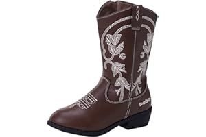 bebe Girls' Cowboy Boots - Classic Western Country Cowgirl Boots - Mid Calf Riding Shoes for Toddlers Little and Big Girls
