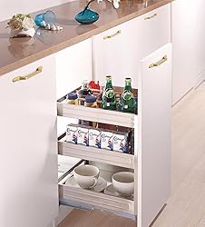 Goo-Ki 6 Pack Brushed Brass Cabinet Handle Drawer