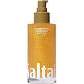 Saltair Shimmering Body Oil - Golden Hour Scented Dry Oil Moisturizer with Light-Reflecting Pearl Pigments. Moisturizing Glow for All Skin Types - 4 Fl Oz
