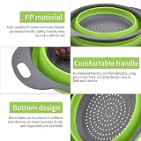 ZUOFENG Colander Set Foldable Silicone Filter 8 and 9.5 inch Red view 6