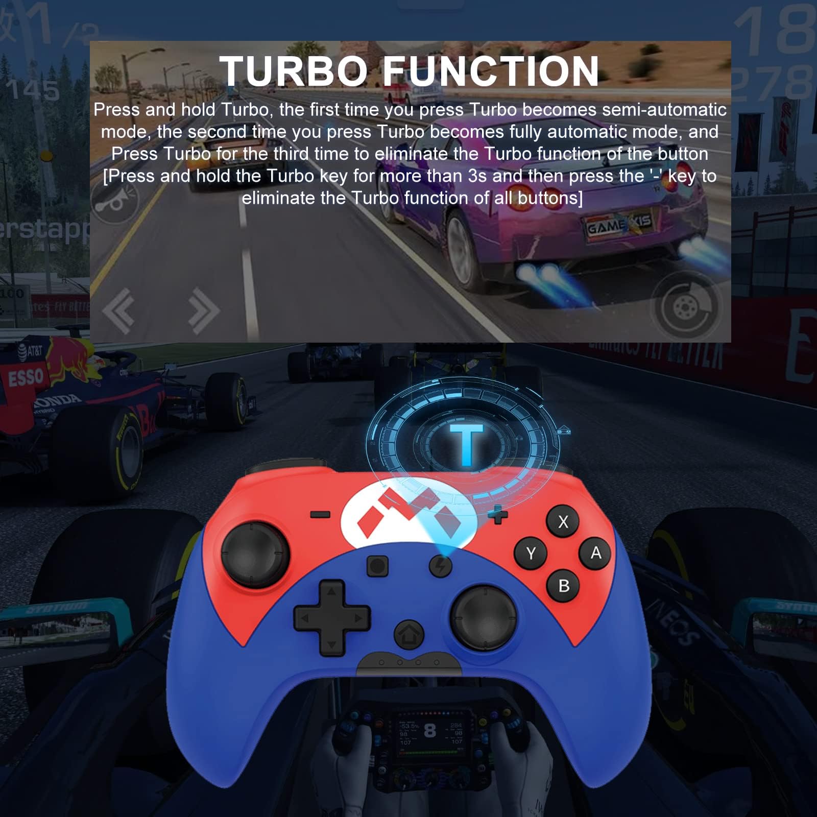 Joso Mobile Game Controller for iPhone iPad, Direct Play, Bluetooth Gaming Gamepad Joystick Works with Most iOS, iPad, MFi Games, Call of Duty Mobile(COD), Genshin Impact, Asphalt 9, Real Racing 3