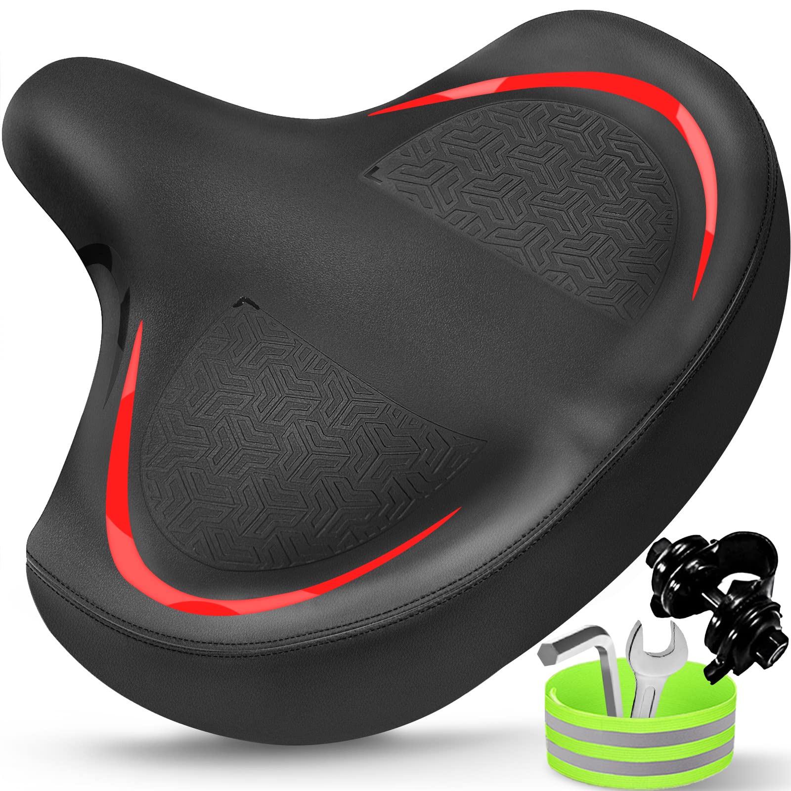 Photo 1 of Twomaples Bicycle Seat, Bike Seat for Women Men Extra Comfort Wide, Oversized Comfortable Seats Saddle for Peloton Bike, Fit for Exercise Bike, Electric Bike, Mountain Bike