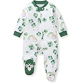 Burt's Bees Baby Girls' Organic Cotton Sleep and Play Footed Pajamas