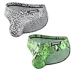 JOCKMAIL 2PCS/Pack Men's Leopard Print Underwear