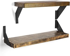 4 Heavy Duty Angle Shelf Brackets Floating Shelves Support Brackets, 6-Inch