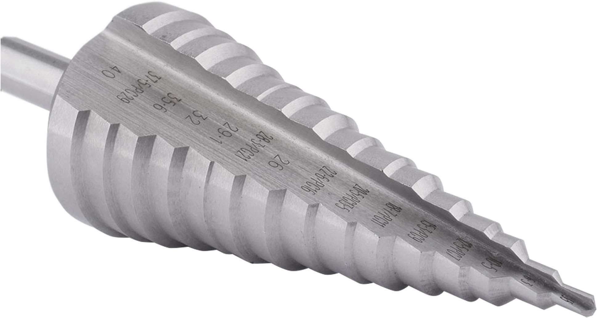 GSR Professional HSS Step Drill, HSSG 3.5-40 mm, Straight Grooved, Polished, Armoured Tube Thread PG 7- PG 29, Cone Drill, Metal Drill, Taper Drill, Peeling Drill Bit Stainless Steel