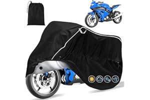 VIADOM Motorcycle Covers Waterproof Outdoor Motorbike Cover All Season Sun Protection with Lock-Holes&Storage Bag Rain Snow Windproof Dustproof Universal Fit Motorbikes Vehicle Moped Cover 96.5" x 41" x 50"