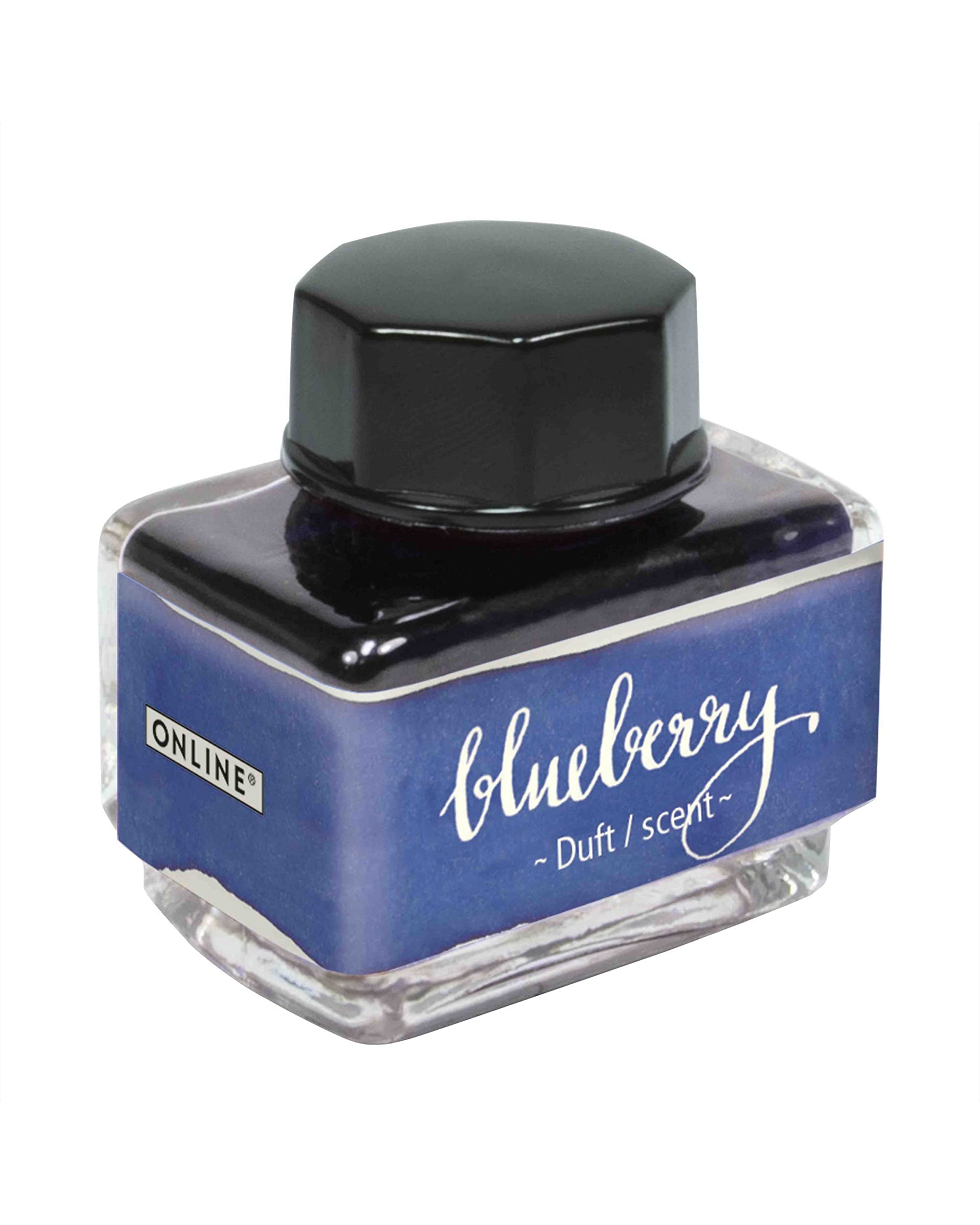 ONLINE Senses Blue Fountain Ink, 15 ml - Calligraphy & Handlettering Ink Bottle for Converter, Waterbased