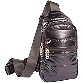 Sling Bag for Women Quilted Puffer Crossbody Bags Small Puffy Purse for Women