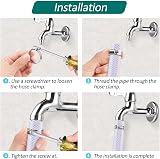 Leryati 4 Pcs Hose Clips 118-140mm 304 Stainless Steel Worm Drive Clamps view 5
