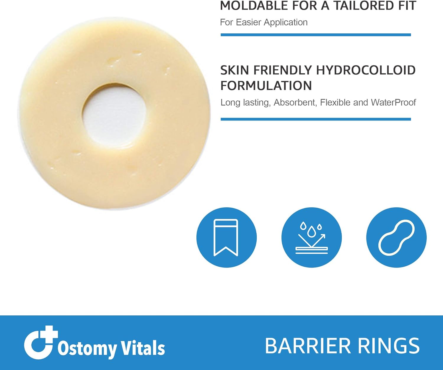 OstomyVitals | Ostomy Barrier Rings | Stoma Rings | Pack of 10: Health & Personal Care