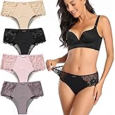 Intiflower Period Underwear for Women, Leakproof Period Panties, Lace Menstrual Underwear Breathable & Soft