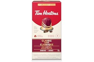 Tim Hortons Classic Lungo Capsules, Nespresso Original Line Compatible Capsules, 10 Count