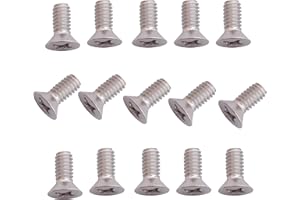 RIYHCH 100 Pack 12-24 x 1/2" Silver Flat Head Machine Screws, Full Thread, Phillips Drive, 304 Stainless Steel Countersunk Head Screws Coarse Thread UNC 12-24 Thread x 1/2" Length