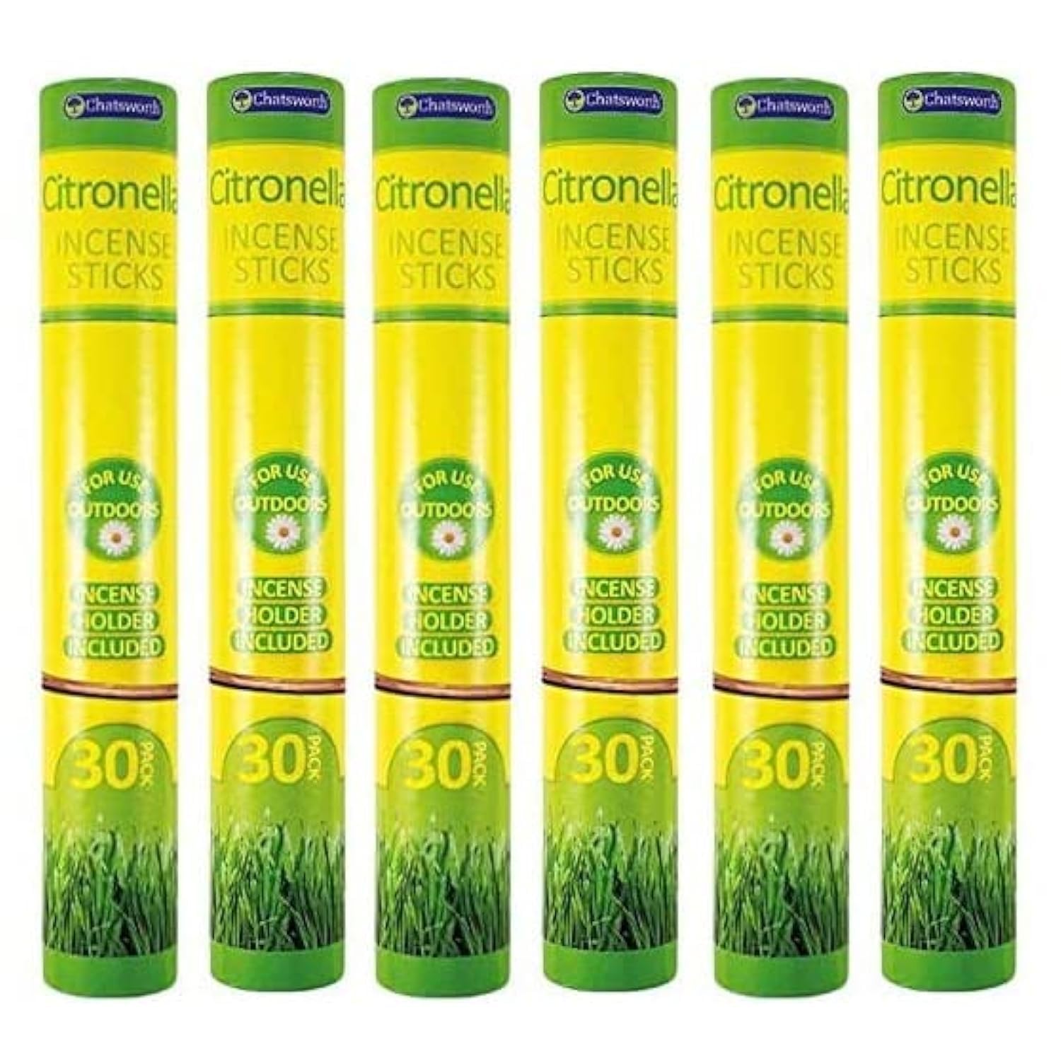 151 Product Ltd Chatsworth 6 x Citronella insect repellent sticks. 6 packs of 30 sticks-180pc Total