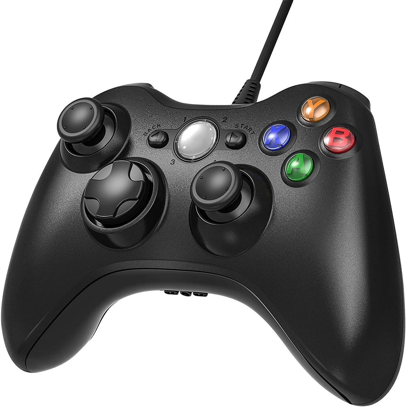 JAMSWALL Xbox 360 Game Controller Game Controller Gamepad USB Wired Shoulders Buttons Improved Ergonomic Design Joypad Gamepad Controller for Microsoft Xbox & Slim 360 PC Windows 7