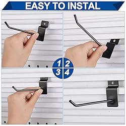Moxweyeni 100 Pack Slatwall Hooks Panel Display