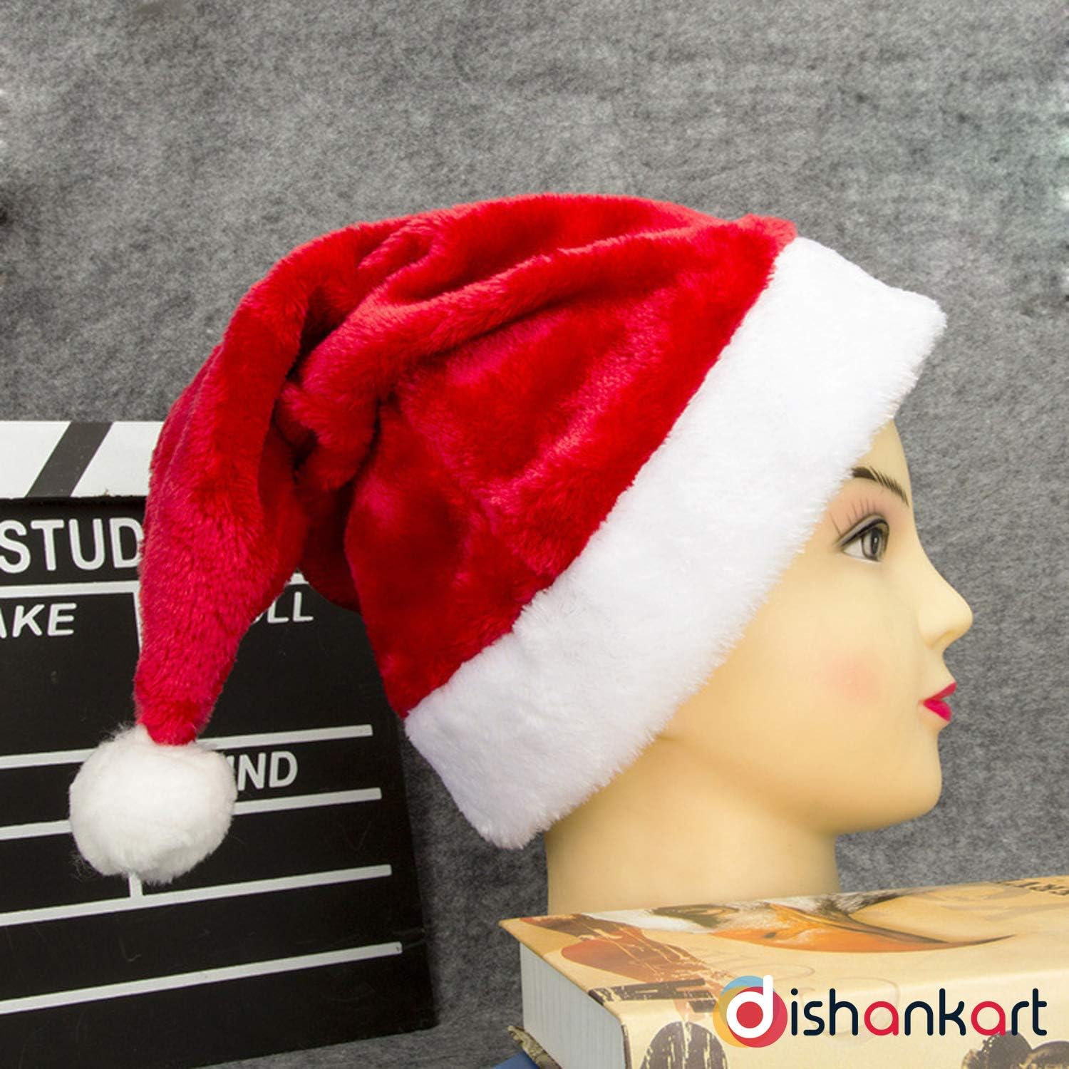 DishanKart Medium Size Pack of 24 Christmas Santa Claus Hat / Santa Claus Cap Merry Christmas Hat Cap for Christmas / Xmas Party Celebration