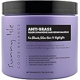 Sunny Isle Purple Hair Repair Masque 16oz - Anti-Brass, Color Enhancing, Deep Conditioner, Toner