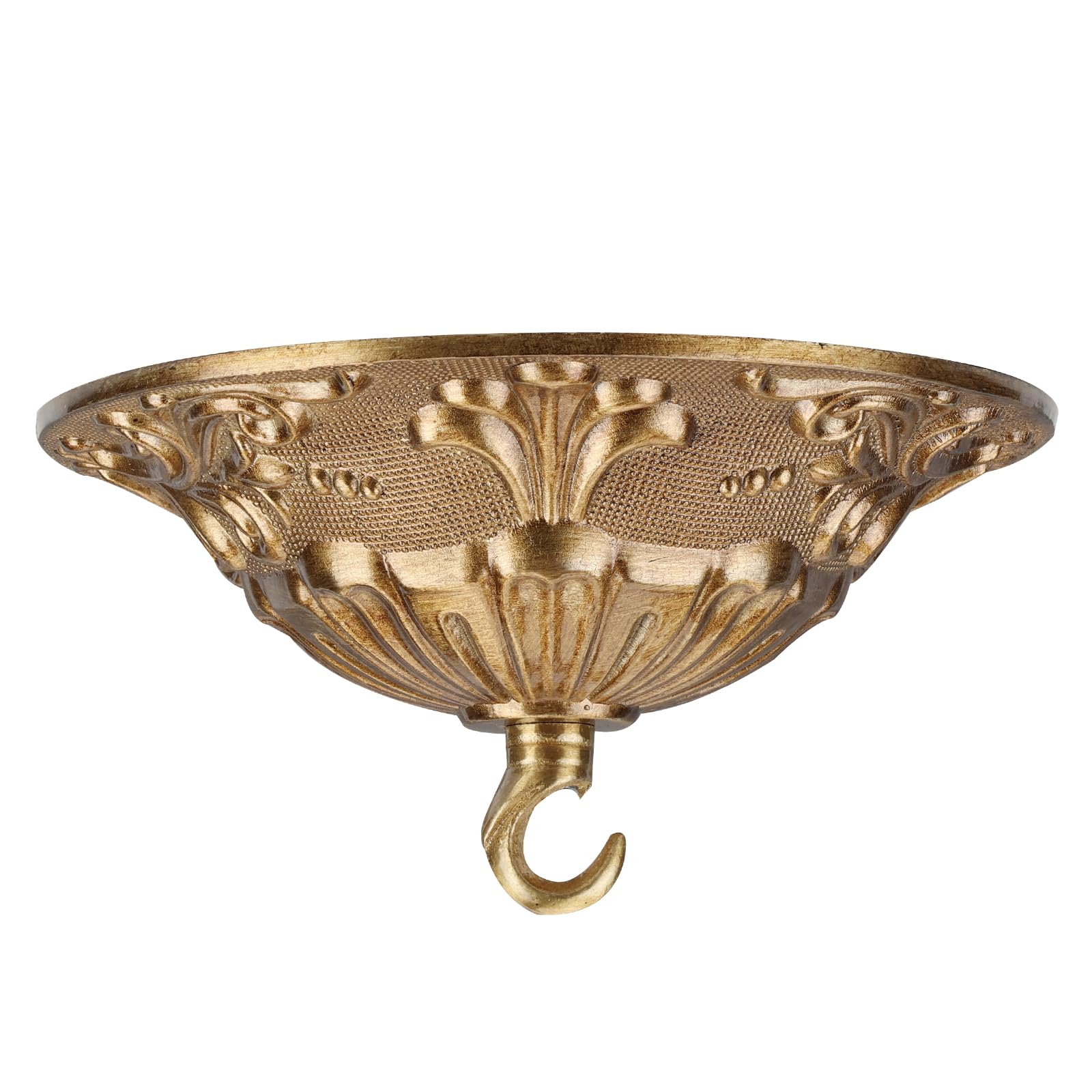 Photo 1 of BEQUZON 6.5 Inches Vintage Brass Chandelier Canopy, Decorative Ceiling Mounting Plate Kit for Pendant Lights