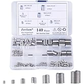 Zovfam Metric Thread Repair Inserts, 140-Pcs 304 Stainless Steel, M3-M12 | 304 Stainless Steel Wire Inserts for Repairing Stripped Metric Threads In Automotive, Machinery, Engine, and Shop Work