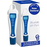 Bluelab pH Pen - &plusmn; 0.1 pH Accurate - Durable Double Junction Probe | Waterproof and Floats - Auto Temperature Compensation - Made in NZ