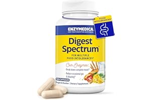 Enzymedica Digest Spectrum, Advanced Digestive Enzymes for Women and Men, Supports Digestion and Multiple Food Intolerances, Fast-Acting Formula for Gas and Bloating Relief, 120 Capsules FFP