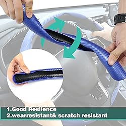3 Pc Car Carbon Fiber Anti-Skid Steering Wheel