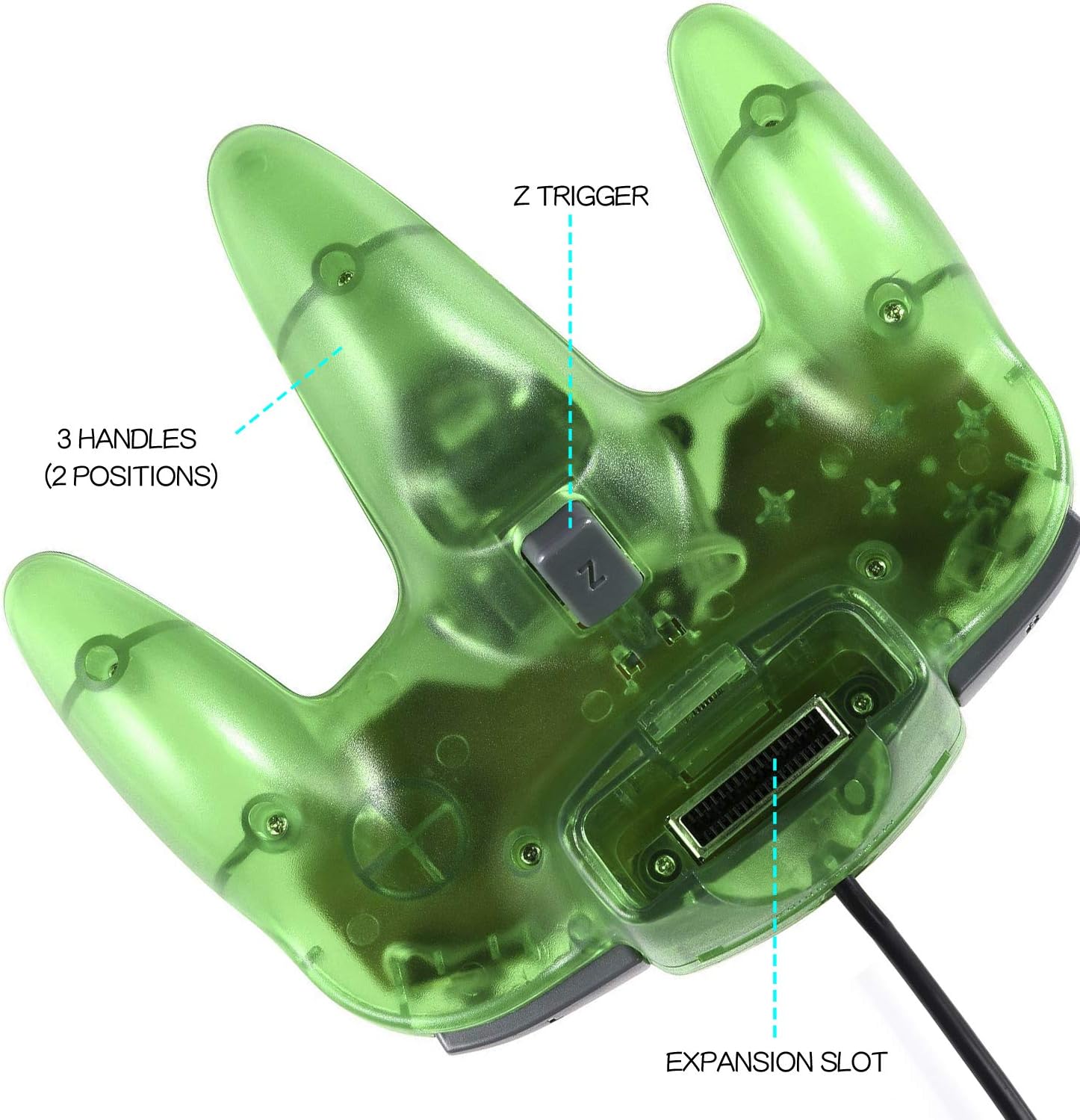miadore 2 Packs Classic 64 Wired Controller Joystick for N64 Video Game System N64 Console (Jungle Green and Orange): Computers & Accessories