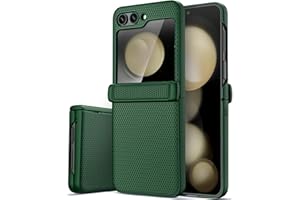 Vihibii for Samsung Galaxy Z Flip 5 Case with Hinge Protection & Back Screen Protector, Ultra Thin Shockproof Rugged Full Body Protection Phone Cover Case for Samsung Galaxy Z Flip 5 5G 2023, Green