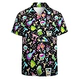 GADZILLE Mens Beer Shirt Neon Party Shirts Vintage