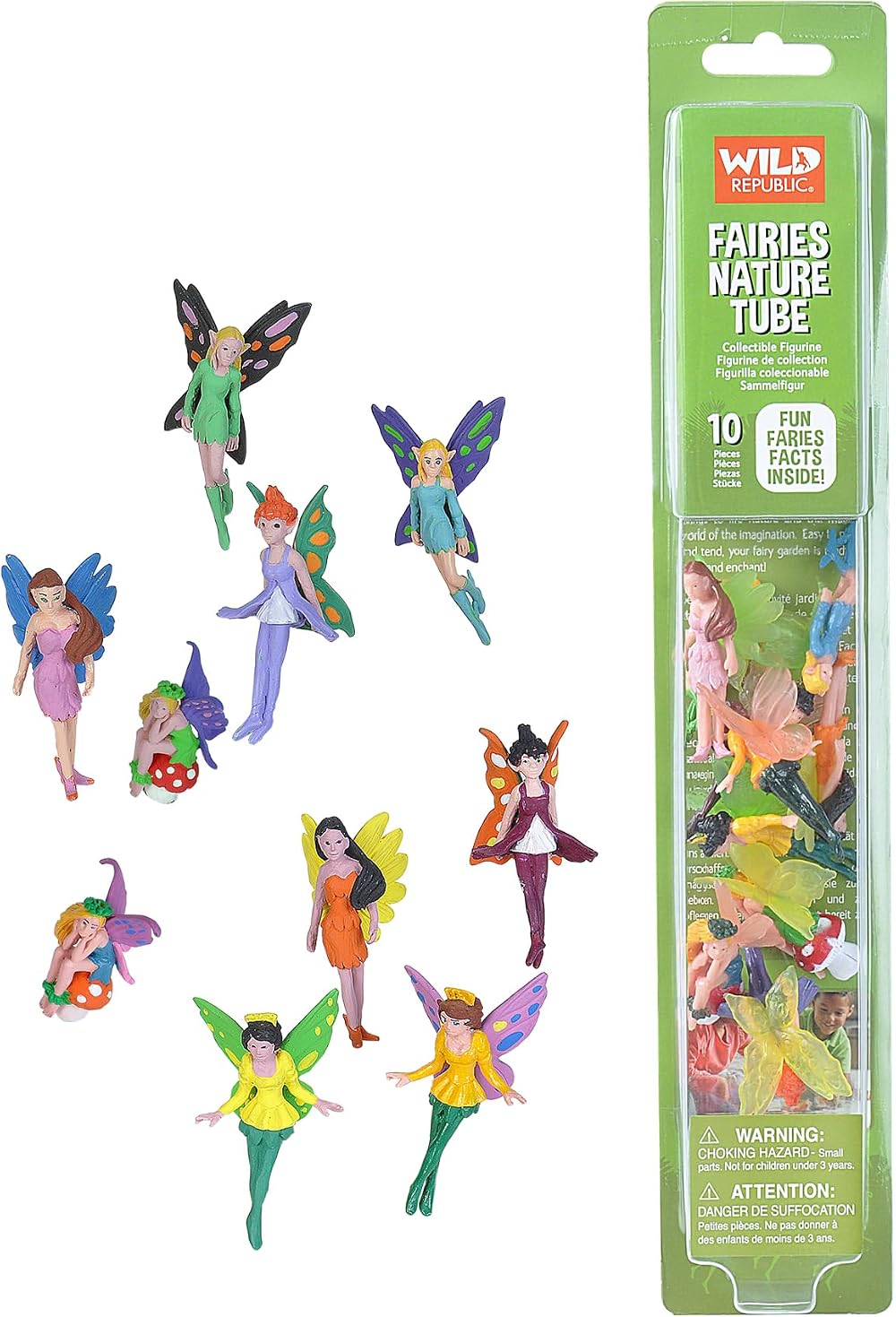 Wild Republic 20810 Fairy Nature Tube - 10 Fairies in One Size
